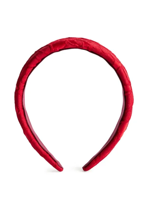La DoubleJ floral-jacquard headband Red HEB0023JCQ111PEO04RE01