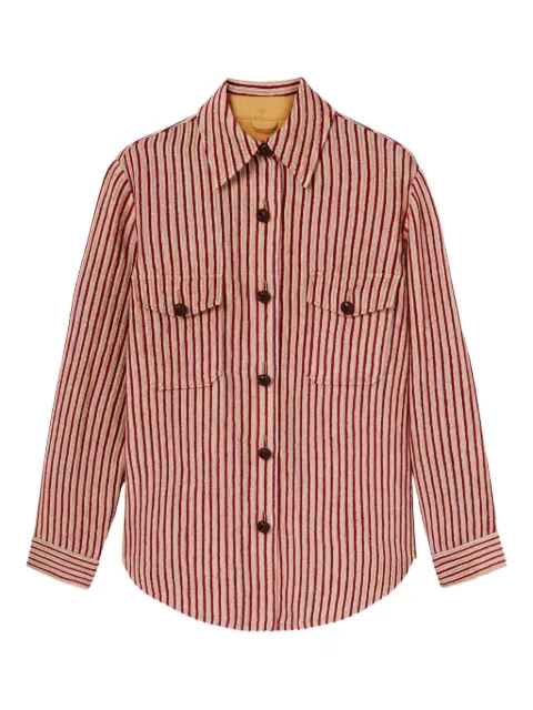 La DoubleJ striped button-fastening shirt Neutrals JAC0112LIN009CLB20RE01