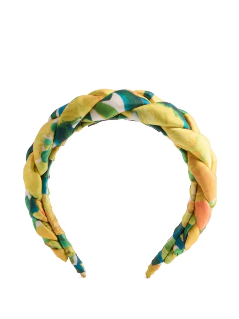 La DoubleJ braided floral head band Yellow HEB0004FOD001ZES01YE02