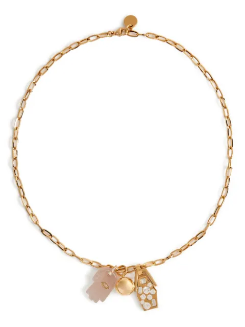 La DoubleJ Angel Charm necklace Gold NEC0027BRA003STO02YE05
