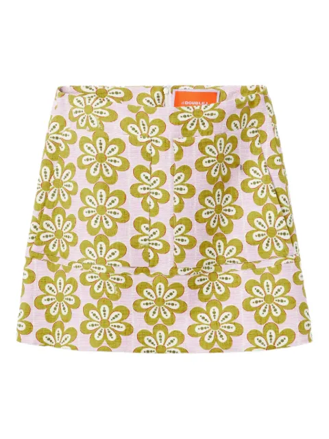 La DoubleJ floral-print cotton-blend skirt Pink SKI0027COT005CEP01PI01
