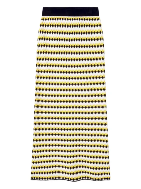 La DoubleJ striped midi skirt Yellow SKI0156KNI159VA370YE02