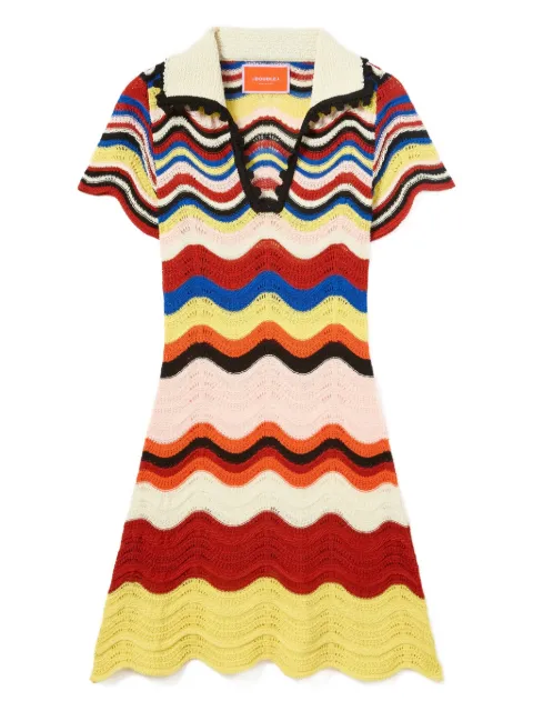 La DoubleJ chevron mini dress Pink DRE0915KNI158VA365PI01
