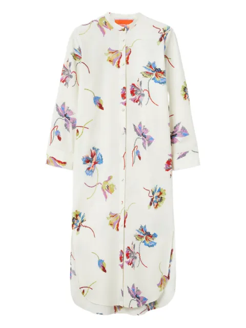 La DoubleJ floral-print shirt dress White DRE0897COT039INF01WH01