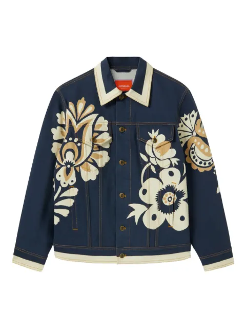 La DoubleJ floral-print denim jacket Blue JAC0070DEN001SEL07BU03
