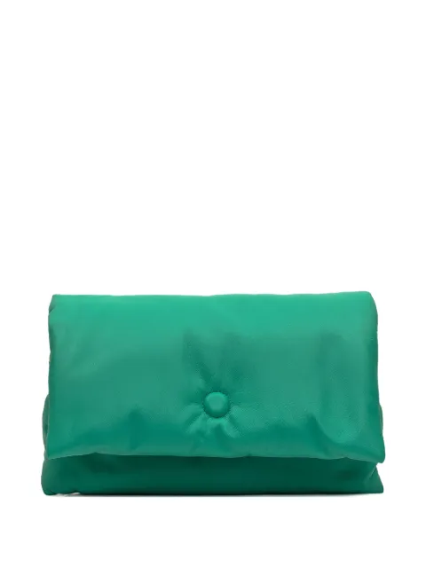 GAVA ruched leather clutch bag Green CA01035811