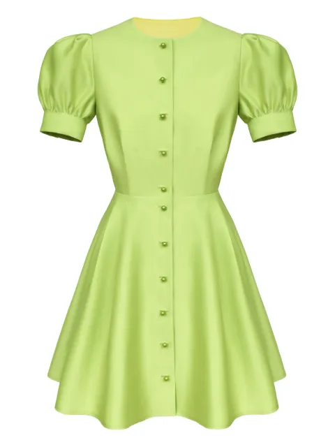 POST MERIDIEM button-down mini dress Green BUTTONFRONTMINIDRESS