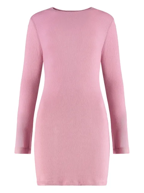 SABLYN Kelly ribbed long-sleeve mini dress Pink KELLY2306