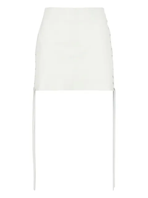 Salvatore Santoro lace-up mini skirt White S23SANTD44041DGLOV