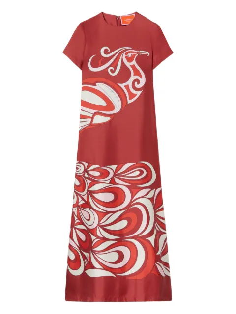 La DoubleJ Swing maxi dress Red DRE0128SIL006PHO01RE02