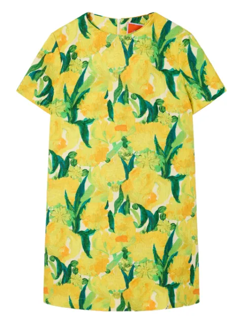 La DoubleJ Swing lemon-print shift mini dress Yellow DRE0658COT005ZES01YE02