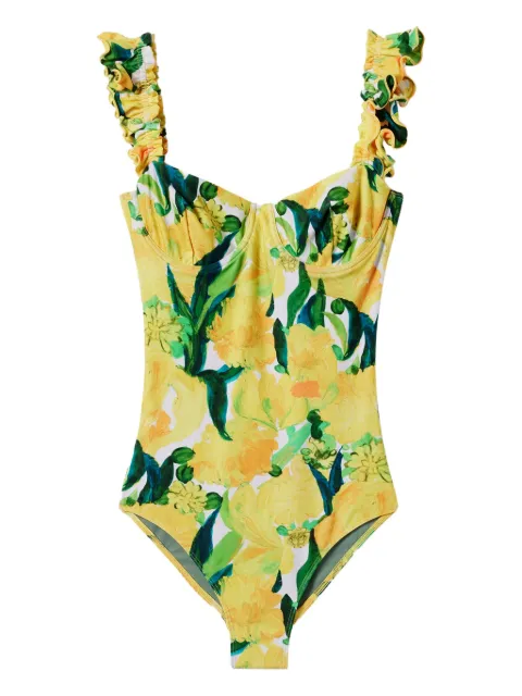 La DoubleJ floral swimsuit Yellow SWI0071LYC001ZES01YE02