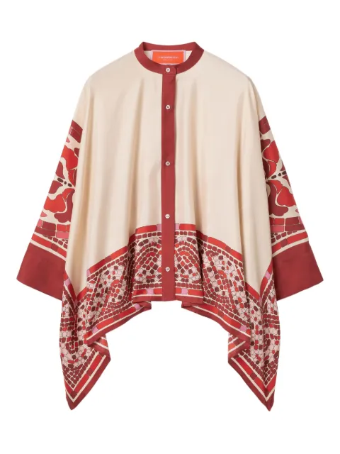 La DoubleJ silk foulard shirt Red SHI0059SIL006COB01RE01