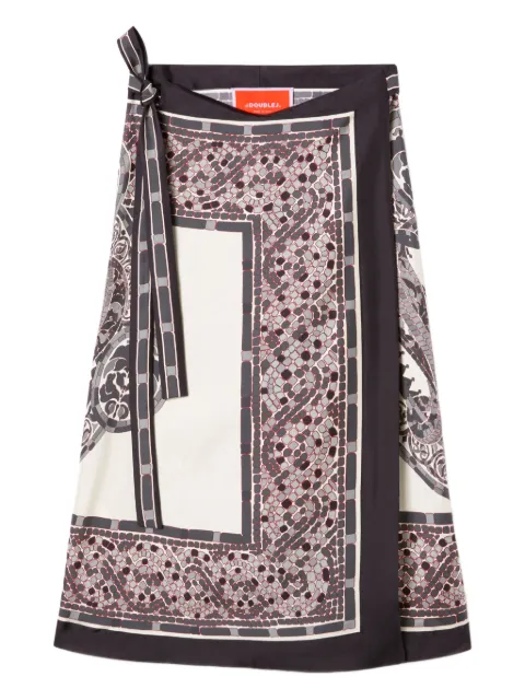 La DoubleJ silk pareo skirt Grey SKI0142SIL006COB01GY02