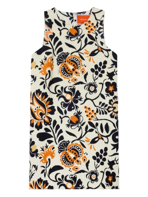 La DoubleJ Racer floral-print mini dress White DRE0907COT005SEL06WH01