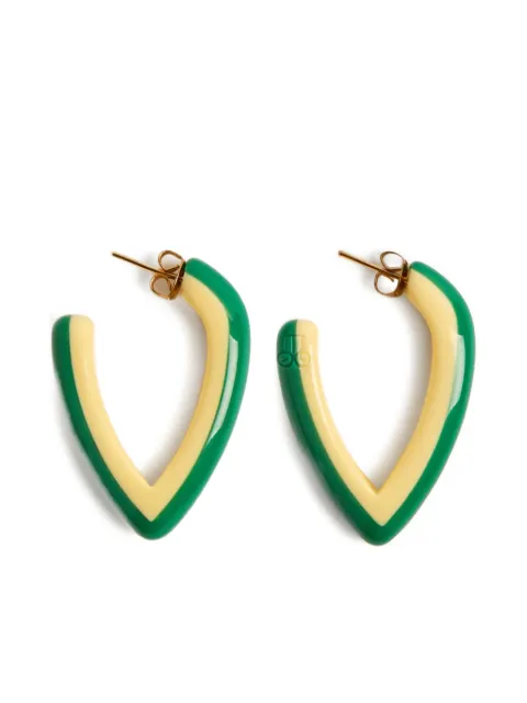 La DoubleJ mini Dew earrings Green EAR0057POL008BIC01BR05