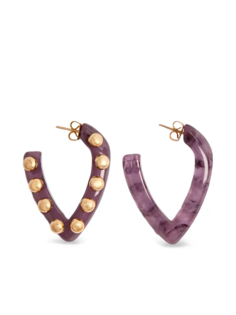 La DoubleJ mini Dew earrings Pink EAR0055POL004SOLIDPI01