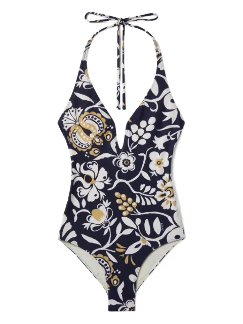 La DoubleJ halter-neck floral swimsuit Blue SWI0036LYC001SEL06BU03