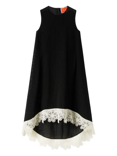La DoubleJ La Scala lace-embroidered sleeveless midi dress Black DRE0951COT077SOLIDBL01