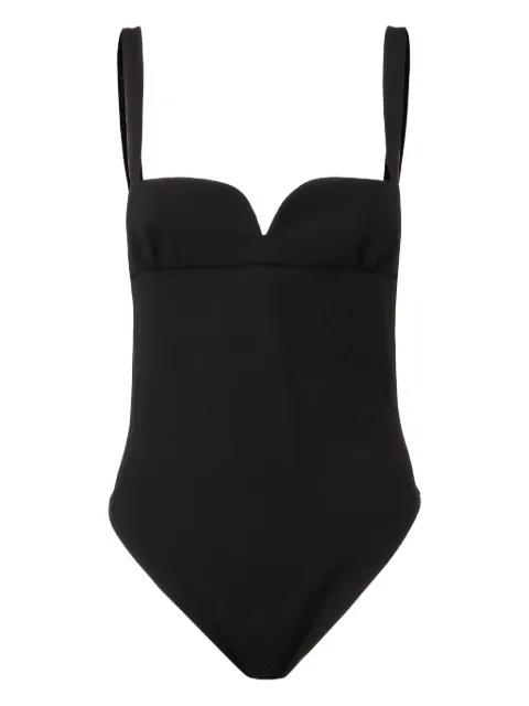 Magda Butrym strapless sweetheart swimsuit Black 162723