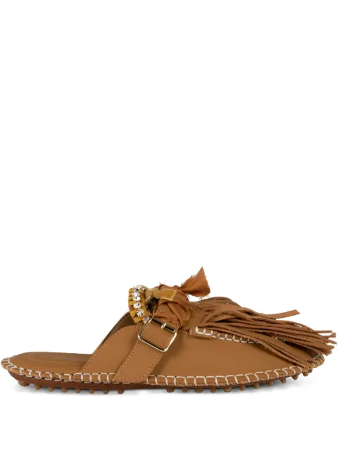 13 09 SR fringed mules Brown PULMULBRWSS23