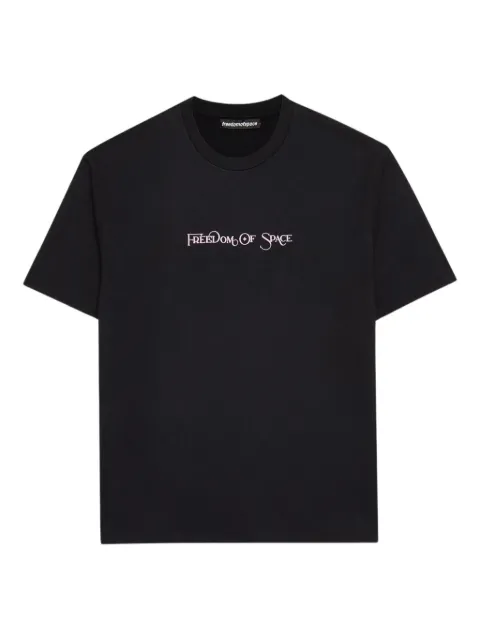 FREEDOM OF SPACE cotton T-shirt Black UNDERGODTSHIRT