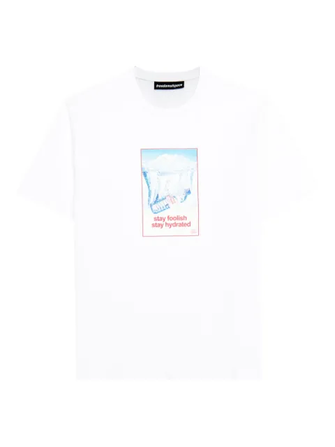 FREEDOM OF SPACE cotton T-shirt White HYDRATEDTSHIRT