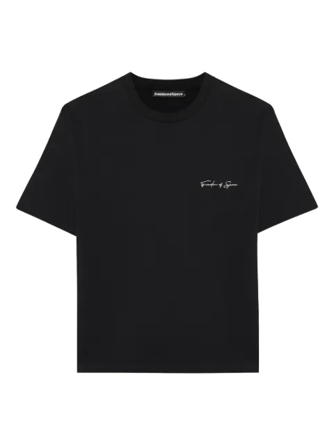 FREEDOM OF SPACE Signature cotton T-shirt Black SIGNATURETSHIRT