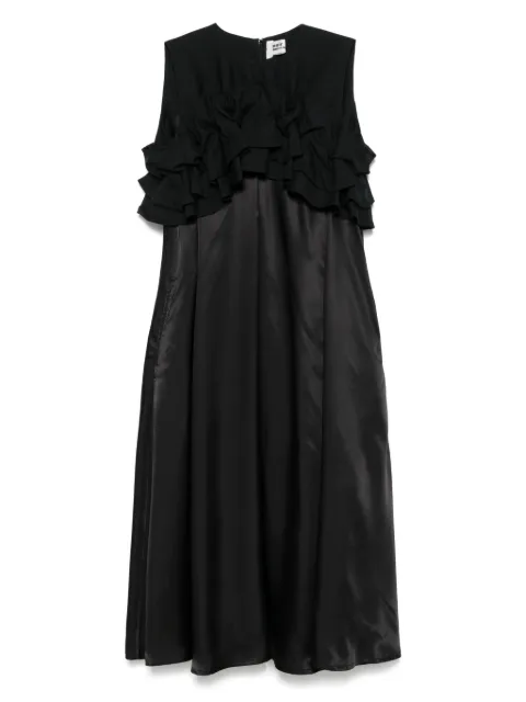 Noir Kei Ninomiya ruffle-detail midi dress Black 3OO010