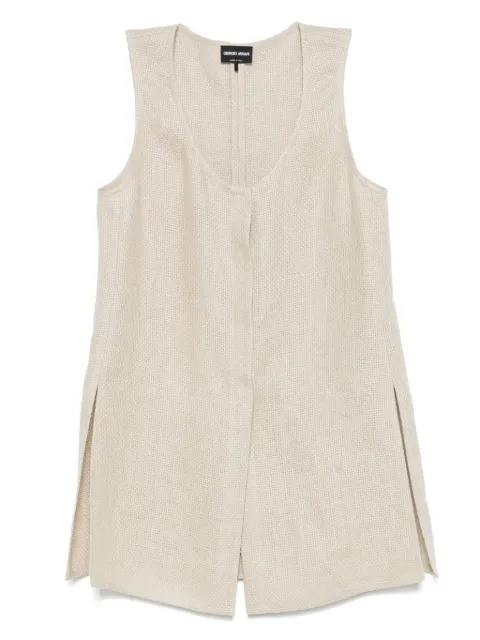 Giorgio Armani linen top Neutrals GW000795TE13897