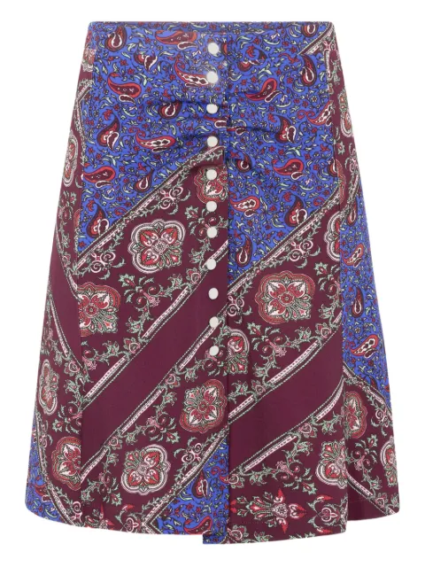 Rabanne paisley-print button-up skirt 25AJJU087VI0387