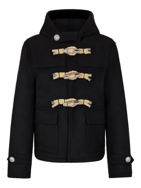 Rabanne toggle-fastening hooded jacket Black 25ACOW032LA0215