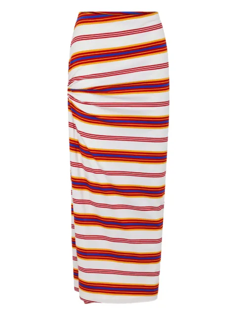 Rabanne striped draped skirt White 25AJJU085CO0610