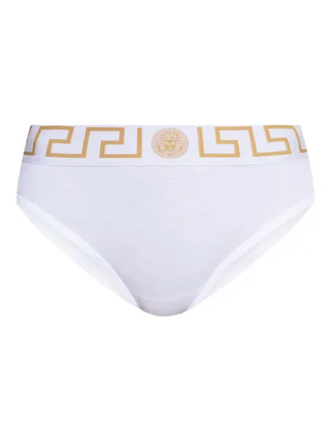 Versace jacquard cotton-jersey briefs White 10013811A10011