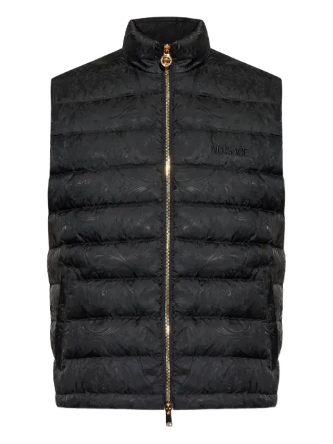 Versace Barocco-jacquard gilet Black 10210251A09785