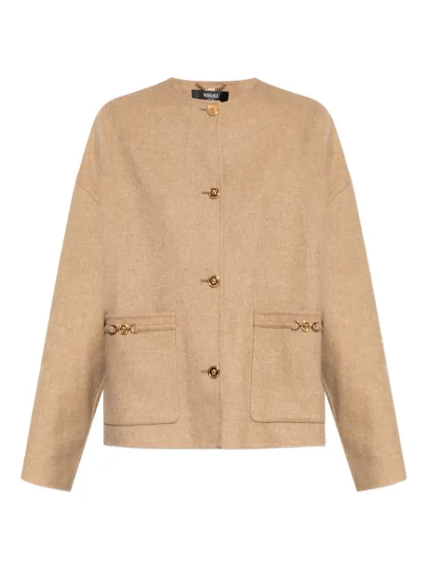 Versace Medusa-embellished jacket Neutrals 10203121A15376