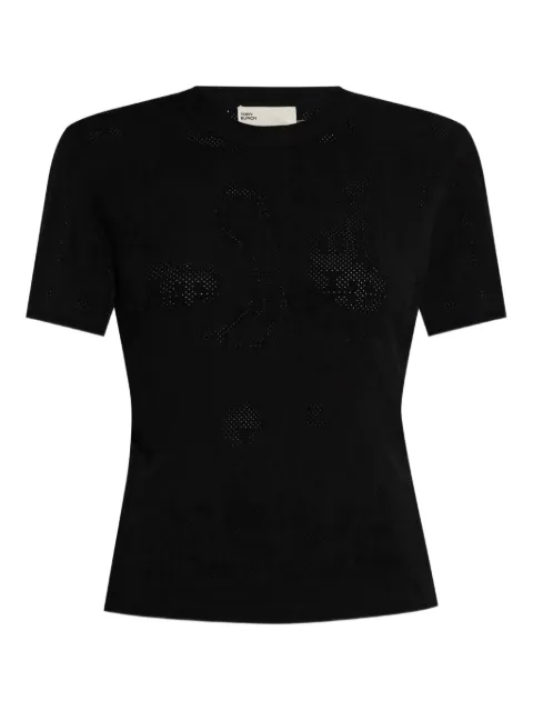 Tory Burch t monogram jacquard sweater Black 168853