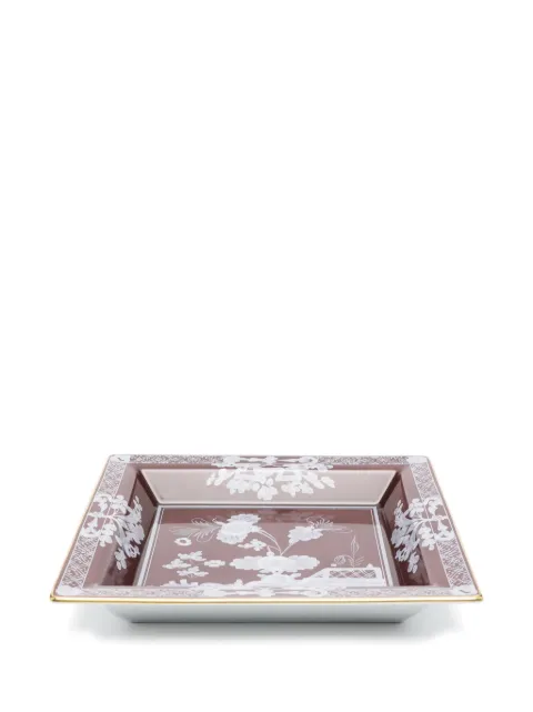 GINORI 1735 floral-print decorative tray (24.5 cm x 24.5 cm)) Brown 017RG02FG6836LX0245