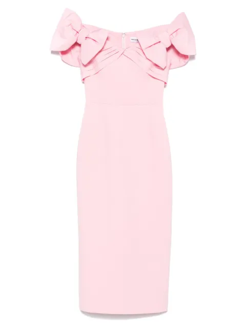 Rebecca Vallance bow-detail dress Pink RVBR1004