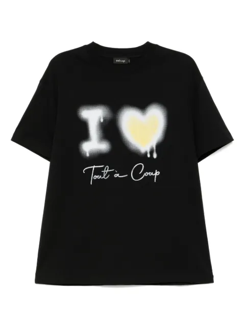 tout a coup graphic-print T-shirt Black S643AU5