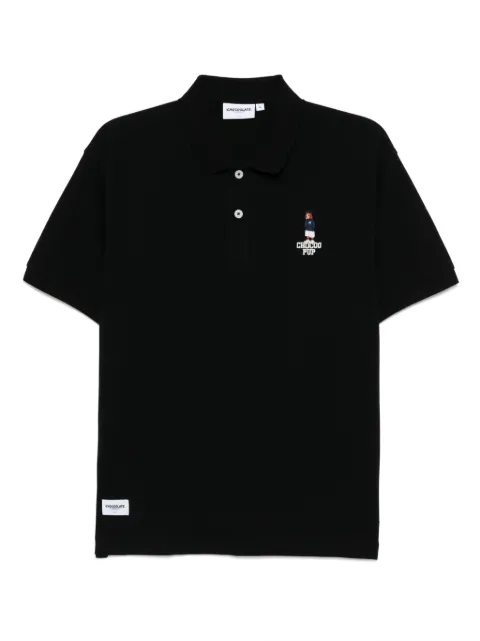 CHOCOOLATE logo-embroidered polo shirt Black POC1084XU