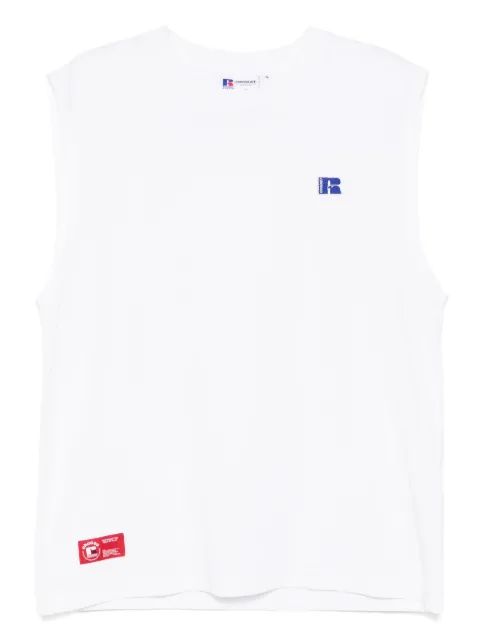 CHOCOOLATE x Russell Athletic logo-patch vest White VTX1092XU