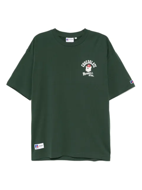 CHOCOOLATE x Russell Athletic logo-print T-shirt Green TEX1076XU