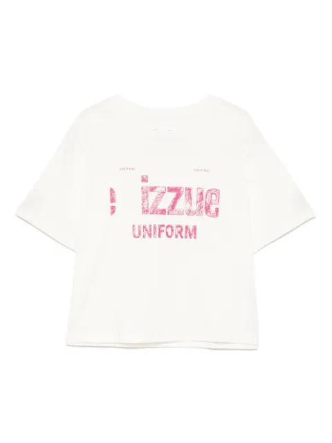 izzue logo-print T-shirt Neutrals J1165U5