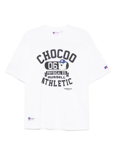 CHOCOOLATE x Russell Athletic logo-print T-shirt White TEX1089XU
