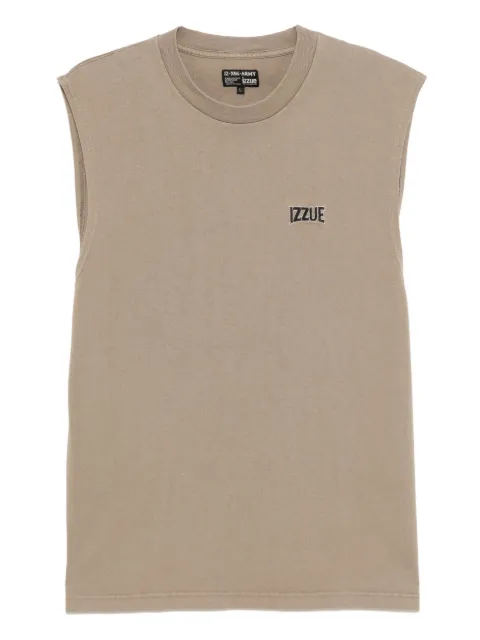 izzue logo-embroidered vest Neutrals R2516U5