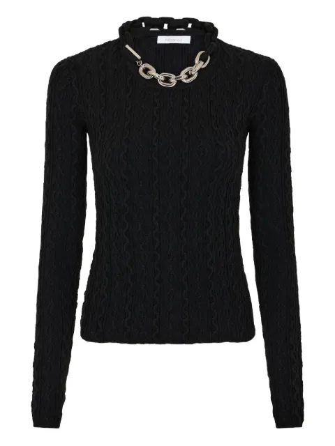Rabanne chain-detail sweater Black 25AMPU049ML0320