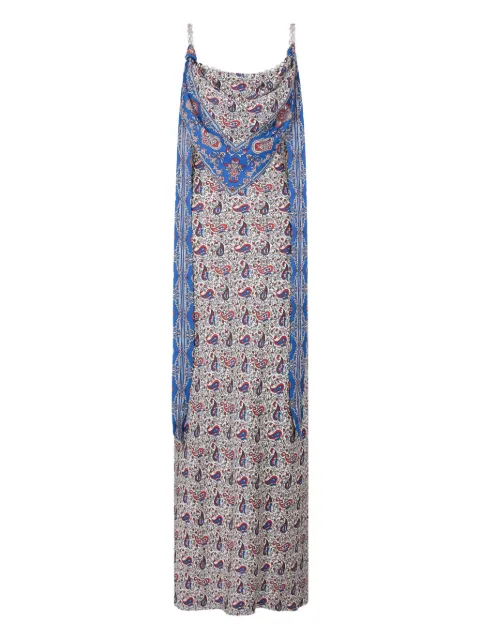 Rabanne paisley-print maxi dress Neutrals 25ACRO124PO0337