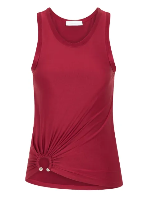 Rabanne ruched sleeveless top Red 25AJTO022VI0267