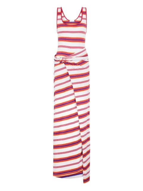 Rabanne striped maxi dress White 25AJRO125CO0610